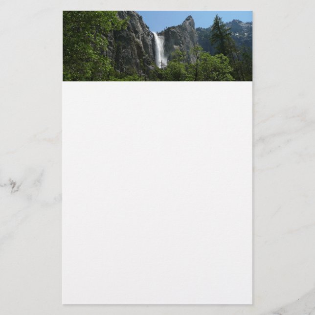 Bridalveil Falls at Yosemite National Park Stationery (Front)