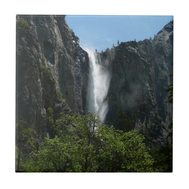 Bridalveil Falls at Yosemite National Park Tile (Front)