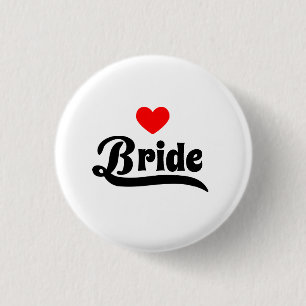 Bride 1 Inch Round Button