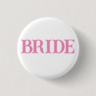 Bride 1 Inch Round Button