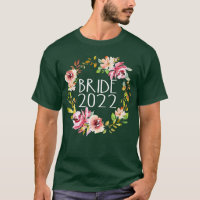 Bride 2022 Floral Flower Wreath Wedding Engaged En