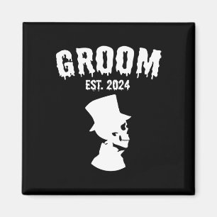 Bride 2024 Skeleton Couples Matching Wedding Hallo Magnet