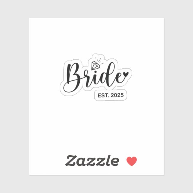 Bride 2025 Spring Wedding Announcement Marriage  (Sheet)