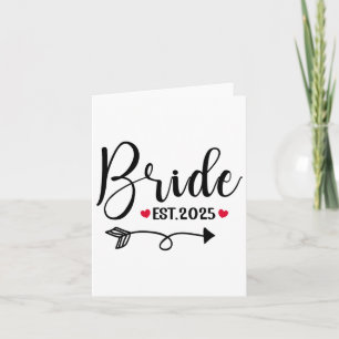 Bride 2025 Wedding Matching Mrs Est 2025 Married Card