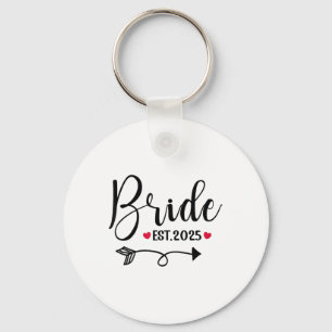 Bride 2025 Wedding Matching Mrs Est 2025 Married _ Keychain