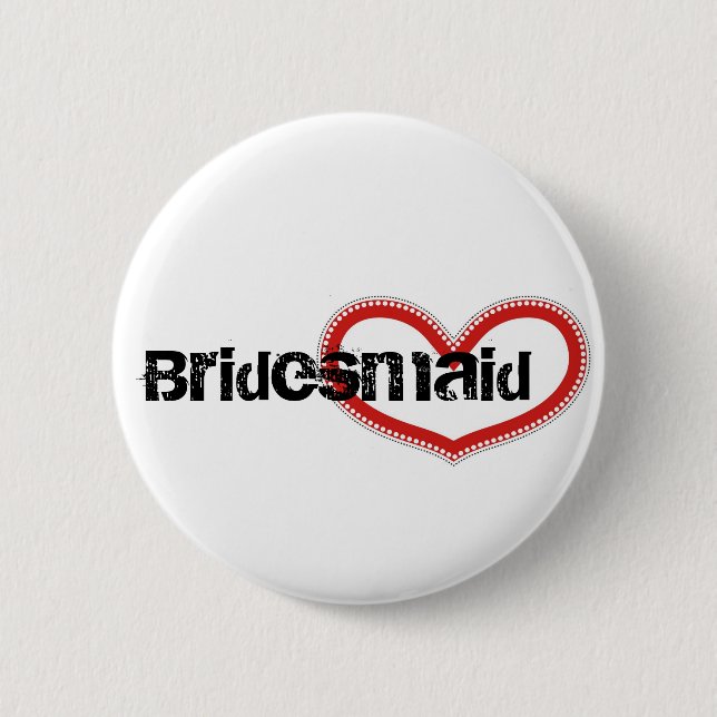 Bride 2 Inch Round Button (Front)