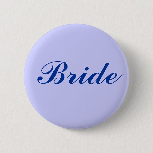 Bride 2 Inch Round Button (Front)