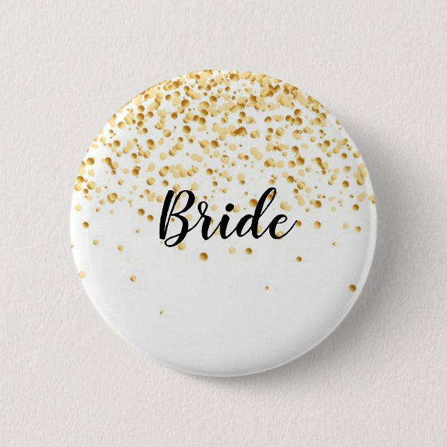 Bride 2 Inch Round Button (Front)