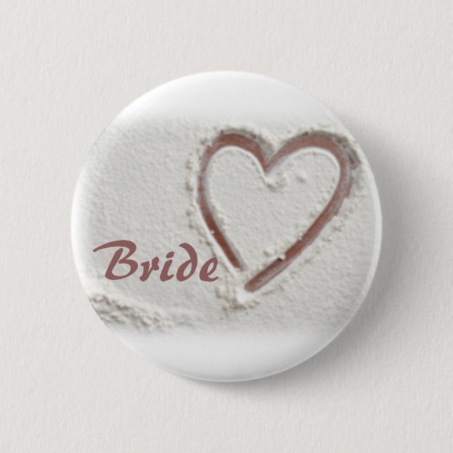 Bride 2 Inch Round Button (Front)