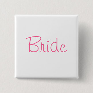 Bride 2 Inch Square Button