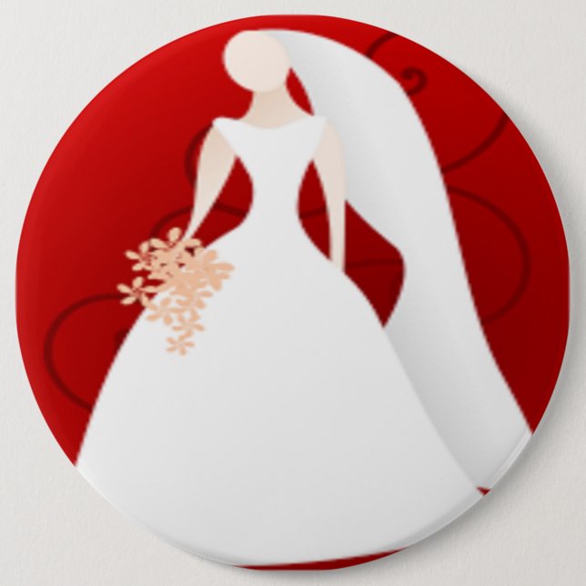 BRIDE 6 INCH ROUND BUTTON (Front)
