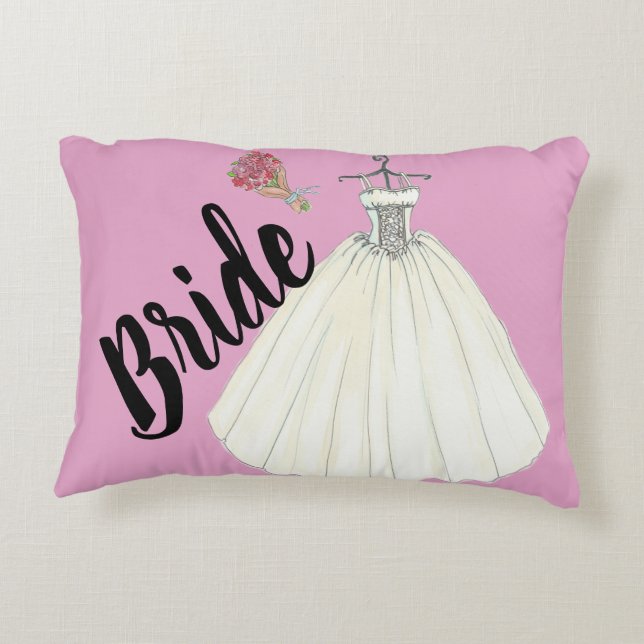 Bride Accent Pillow (Back)