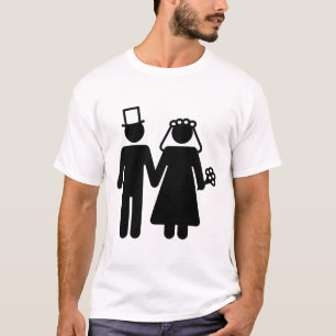 Bride and Groom - Add Your Own Text T-Shirt