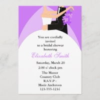 Bride and Groom Bridal Shower Invitations