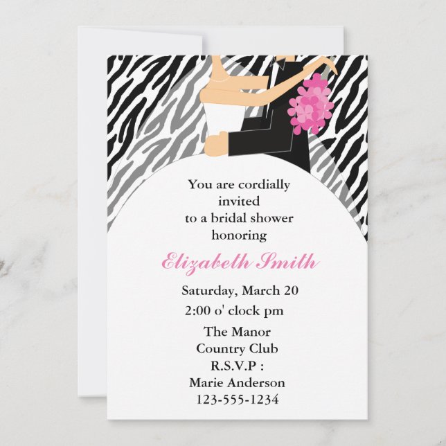 Bride and Groom Bridal Shower Invitations (Front)