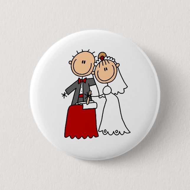 Bride And Groom Button (Front)