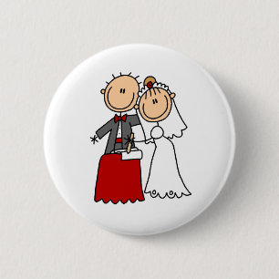 Bride And Groom Button