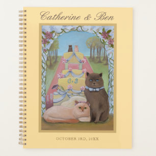Bride and Groom Cats Personalized Wedding   Planner