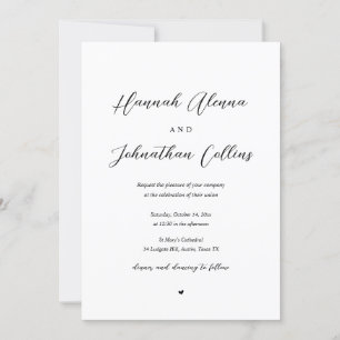 Bride and Groom Church Wedding Invitation