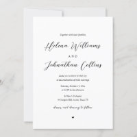 Bride and Groom Church Wedding, with Parents Invit