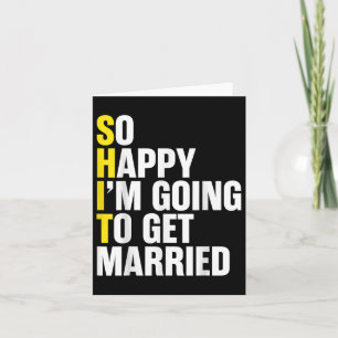 Bride And Groom Couples Funny Engagement Wedding M Card