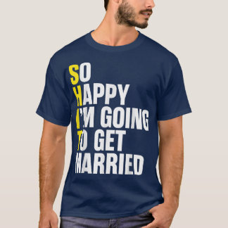 Bride and Groom Couples Funny Engagement Wedding M T-Shirt
