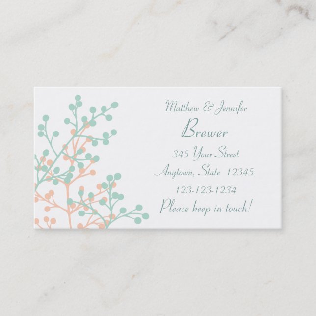 Bride and Groom Custom Change of Adress Card (Front)