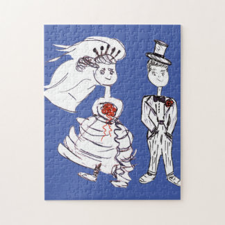 Bride and Groom Cuteness Jigsaw Puzzle
