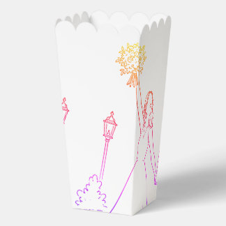 Bride And Groom Doodle Popcorn Favour Bag Favor Box