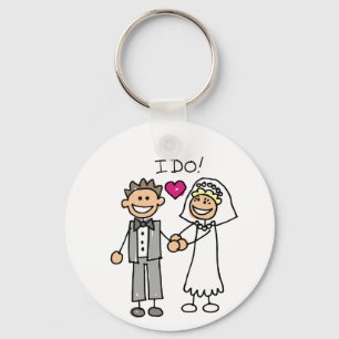 Bride and Groom Exchange vows Keychain