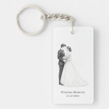 Bride and Groom Face to Face Art
