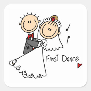Bride and Groom First Dance T-shirts and gifts Square Sticker