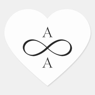 Bride and Groom Forever Infinity Heart Sticker
