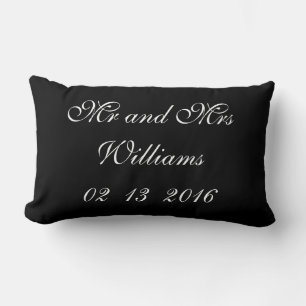 Bride and Groom Gear Wedding Lumbar Pillow