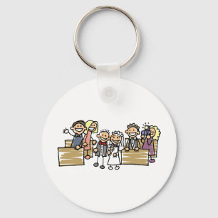 Bride And Groom Get Married Keychain