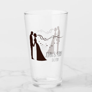 Bride and Groom Glass