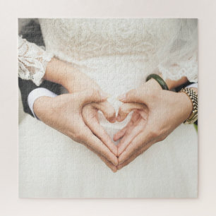 Bride and Groom Holding Hands (Wedding) (Marriage) Jigsaw Puzzle