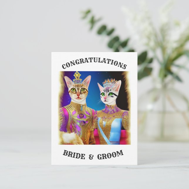 BRIDE AND GROOM   INVITATION POSTCARD (Standing Front)