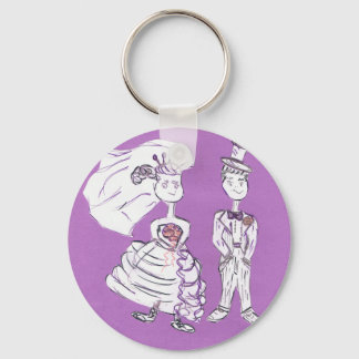 Bride and Groom Keychain