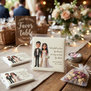 Bride and Groom Love Quotes Wedding Favours Magnet