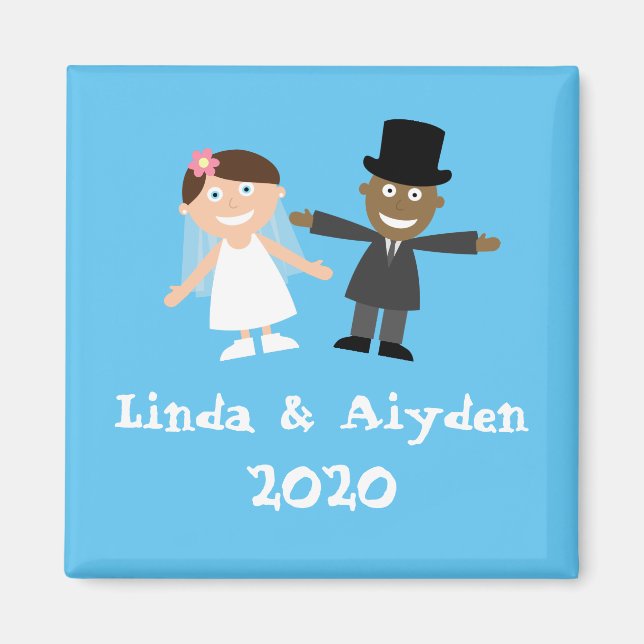 Bride and Groom Magnet (Front)
