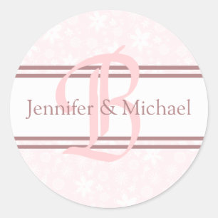 Bride And Groom Monogram Letter B Seal