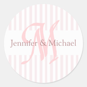 Bride And Groom Monogram Letter M  Seal
