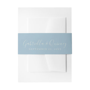 Bride and Groom Names Peach Wedding Invitation Belly Band