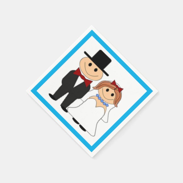 BRIDE AND GROOM NAPKIN (Corner)