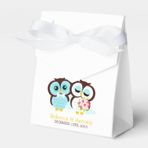 Bride and Groom Owls Wedding Favor Box