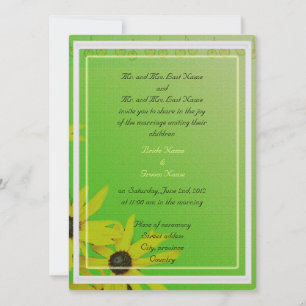Bride and groom parents'  invitation, daisy invitation