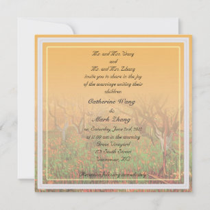 Bride and groom parents'  invitation, Orchard Invitation