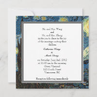 Bride and groom parents'  invitation, wedding