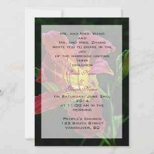 Bride and groom parents'  invitation, wedding invitation